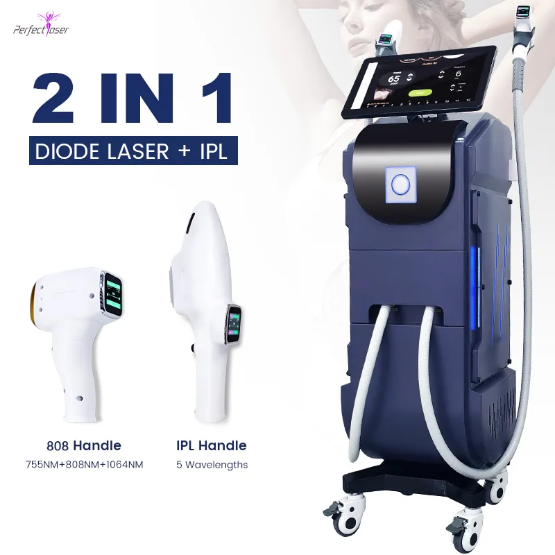 2024 Diode Laser OPT Pigment Hair Removal 3 Wavelengths Skin Rejuvenation TEC Semiconductor Beauty Salon Laser Hair Removal Equipment