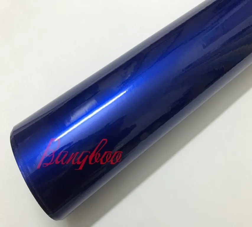 152x20mRoll 5x67ft Gloss Candy Metálico Azul Vinil Para Envoltório de Carro Estilo Cobertura Com Bolha de Ar 7711577