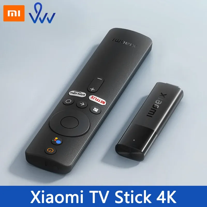 عصا أحدث Xiaomi Mi TV Stick 4K Android TV 11 HDR Quad Core 2GB+8GB Bluetooth 5.0 WIFI Google Assistant Global الإصدار