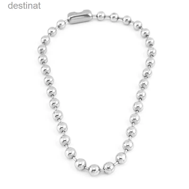 Anhänger Halsketten 50JB Frauen Choker Big Ball Punk Schmuck 7,5mm Legierung Perle Schlüsselbein Kette Kugel Halskette Link Halsketten für männer Mädchen GeschenkL242313