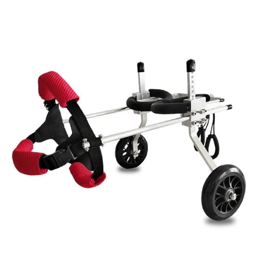 Housses de siège de voiture pour chien, faciles à transporter, jambes arrière légères, fauteuil roulant en alliage d'aluminium pour arrière handicapé W0YC307j