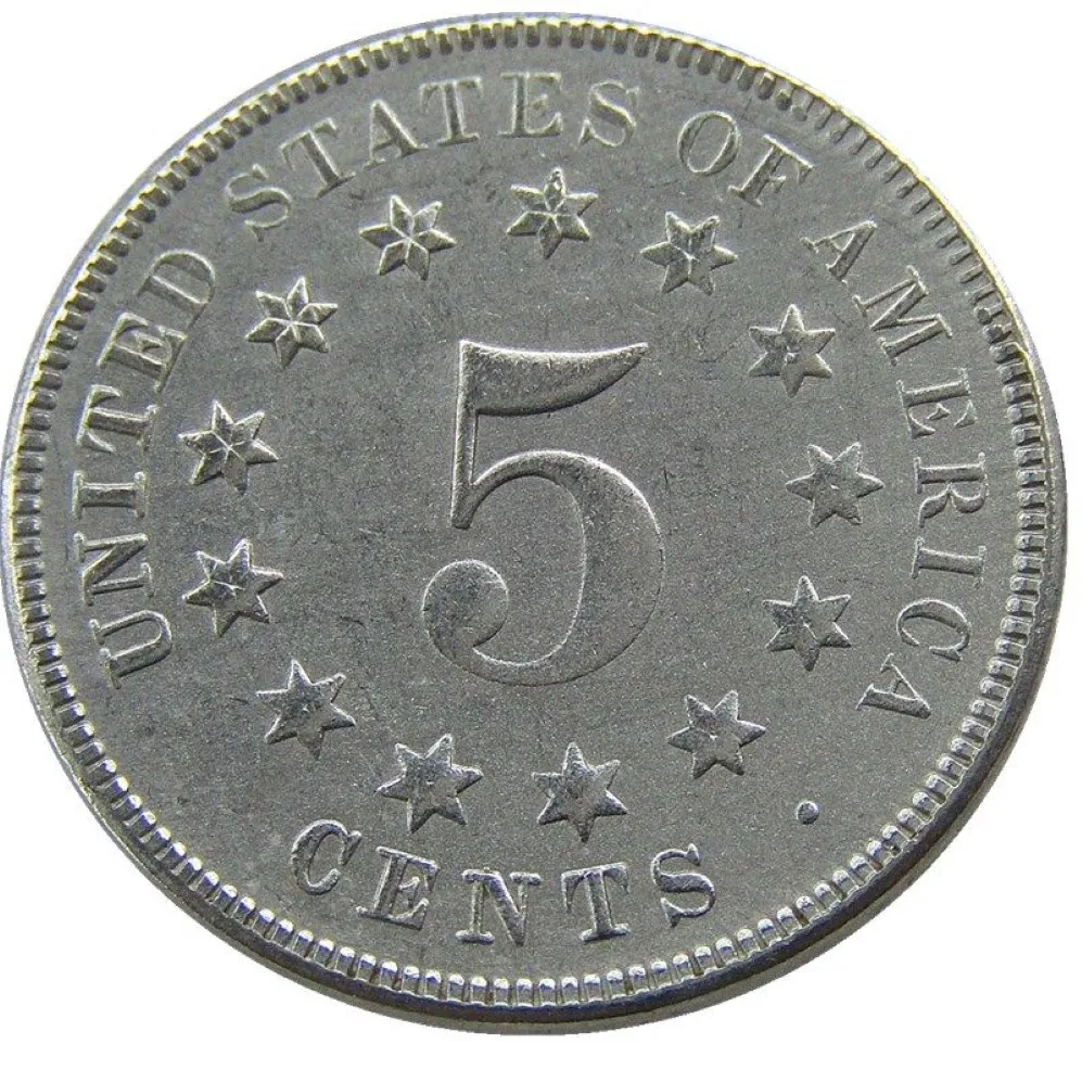 Bouclier en Nickel US 1866 – 1870, copie de cinq Cents, pièce de monnaie décorative, accessoires de décoration pour la maison, 272T