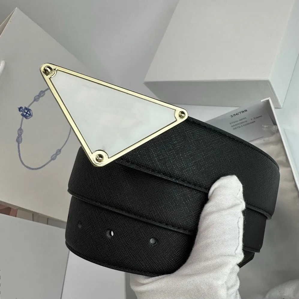 Designer belt men belts for men designer luxury belt fashion classic genuine leather Alloy buckle Triangle betls case designer bel204E