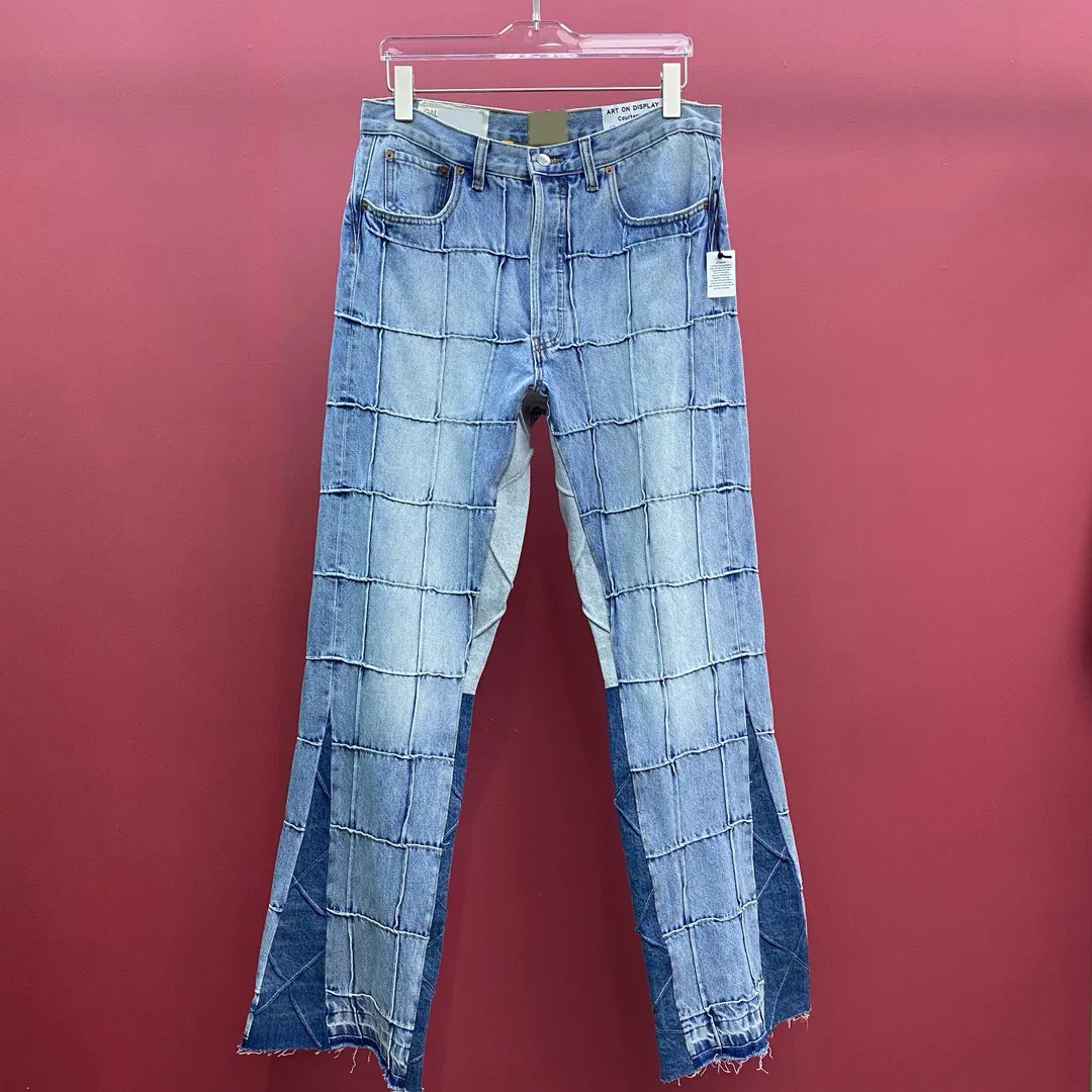 Mäns plus -storlek byxor 2024SS otvättade selvedge mens rå denim jeans högkvalitativ indigo liten kvantitet grossistpris japansk stil bomull japan rött g985