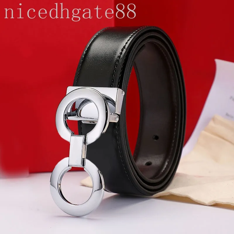 Belts for Women Designer mens belt simply leather unisex commemorative gift cintura comfortable plated silver buckle unisex designer belts solid color GA04 I4