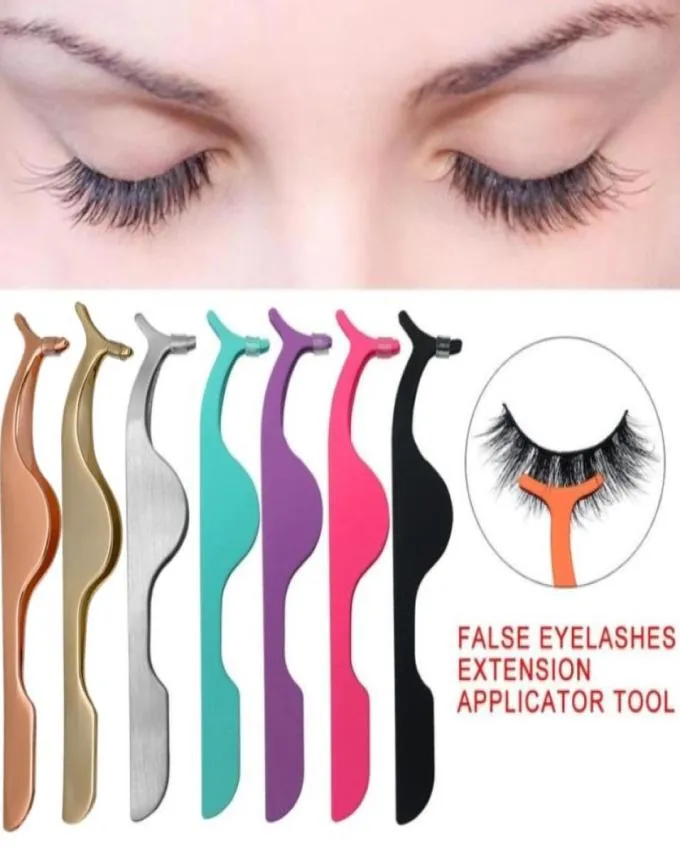 FALSE EYELASH pincett Fake Eye Lash Applicator Eyelash Extension Curler Nipper Auxiliary Clamp Clamp Makeup Tools8908810