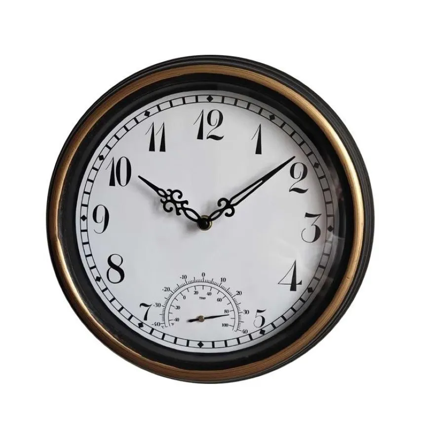 Relógios de parede ao ar livre jardim grande relógio vintage à prova dwaterproof água nórdico moderno relógios decoração casa sala estar gift2648