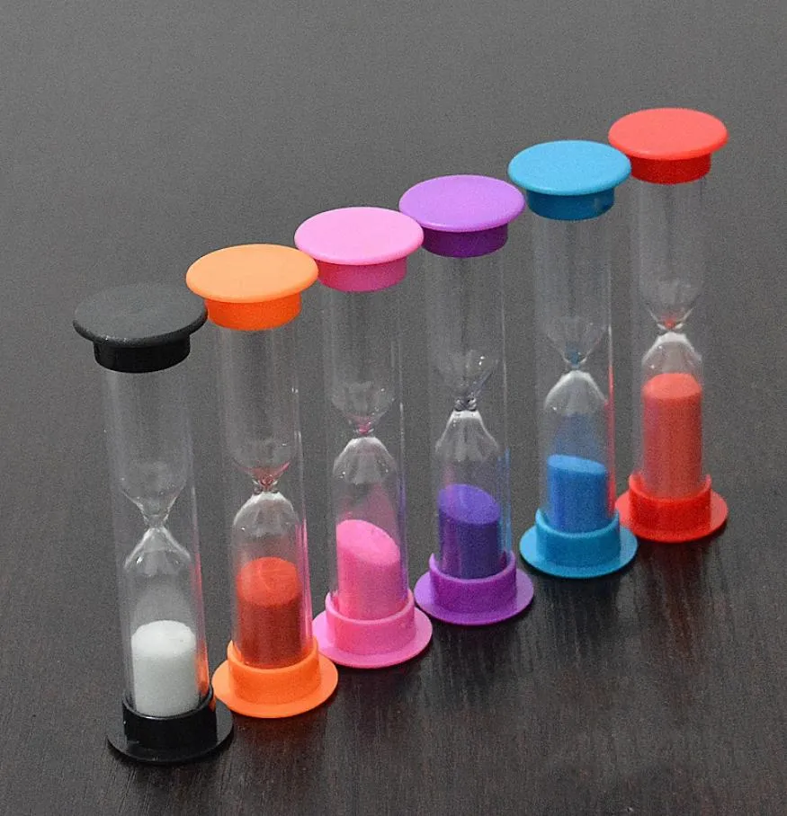 123 Minutes Mini Hourglass Sandglass Kitchen Timer Clock Colorful Plastic Sand Glass Sands Clocks Home Decoration 8 Colors WLY B7390887