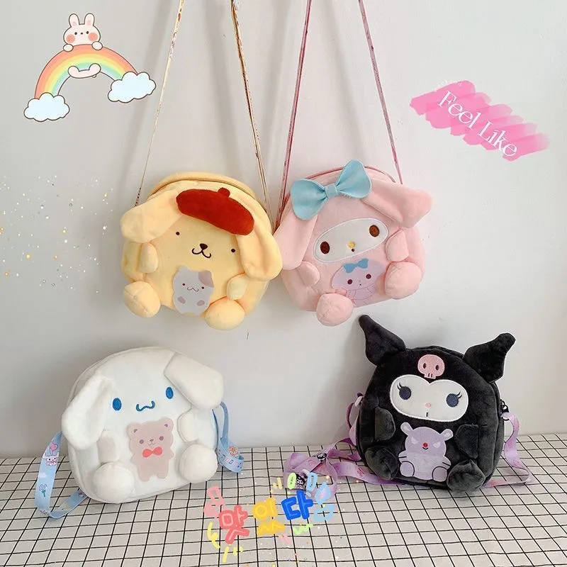 Gros jouet en peluche pour enfants mignons sac en peluche de dessin animé Kawaii animaux en peluche en coton doux sac à dos en peluche fille 20 cm de hauteur cadeaux d'anniversaire décoration de chambre