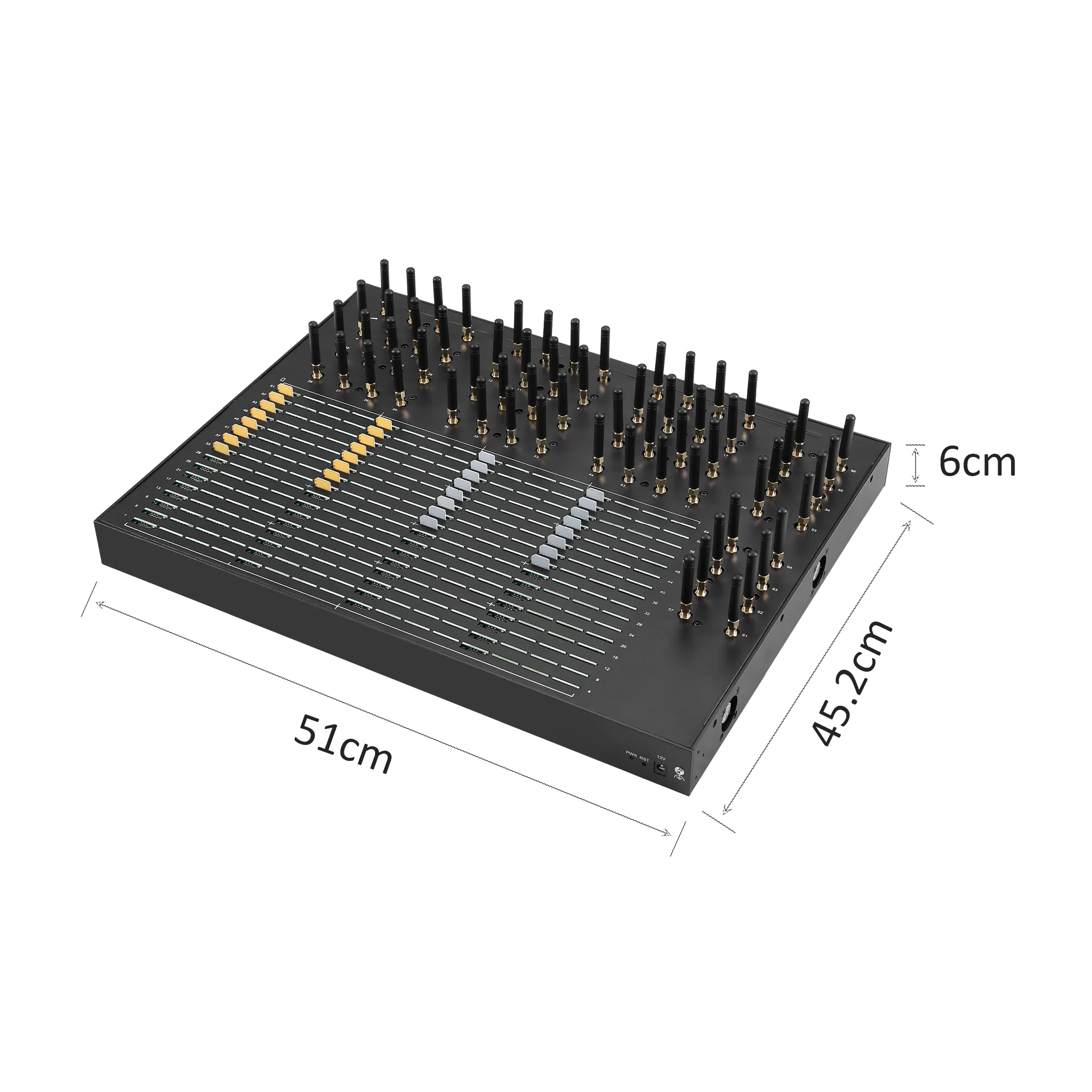 2G gsm 64 antennekanaal 64 sims Signaal met hoge versterking Draadloze modemondersteuning SMPP Http API Gegevensanalyse en sms-meldingssysteem/256sims en 512 sims beschikbaar