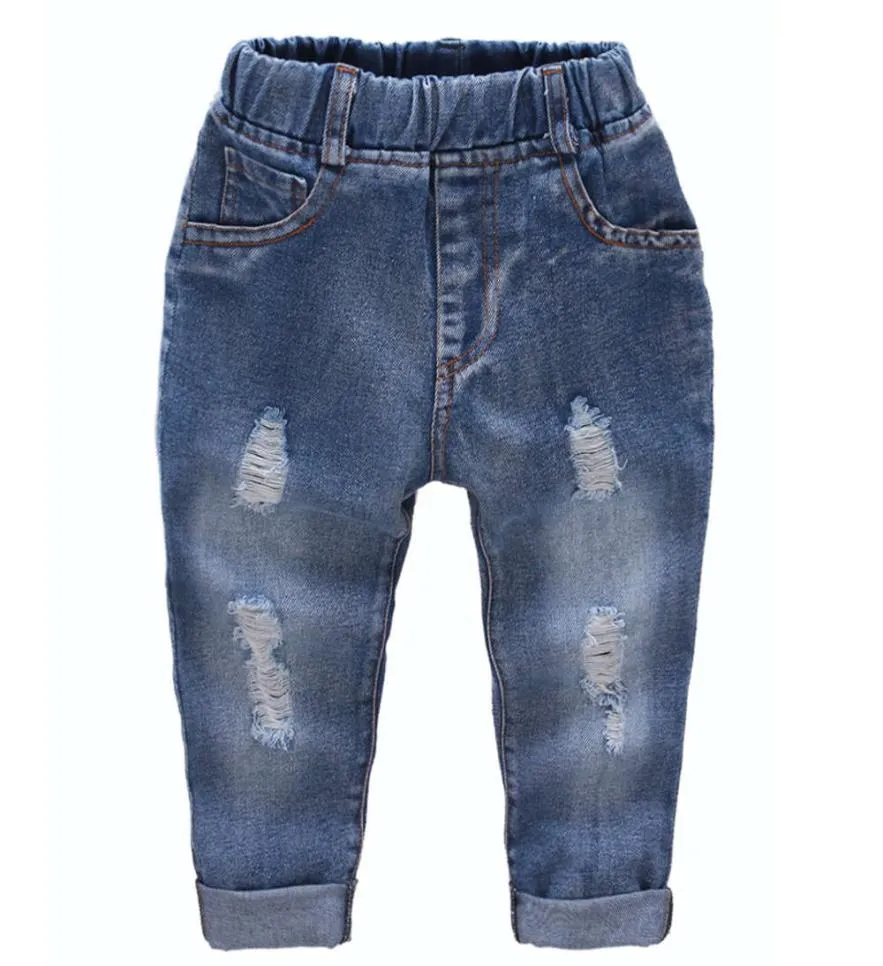 Ienens mode barn pojkar jeans haren barn baby pojke denim långa byxor kläder småbarn boy039s cowboy byxor passar 25y5217220