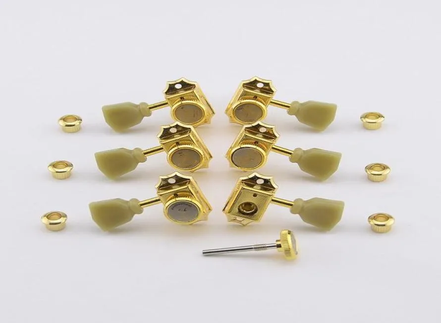 1 Set Vintage Locking Guitar Machine Heads Tuners For LP Electric Guitar Gold3551006