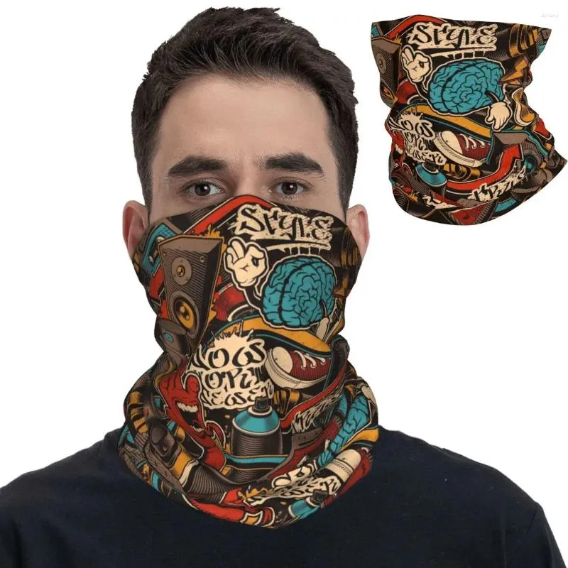 Schals Hip Hop Graffiti Street Art Bandana Halsmanschette Bedrucktes urbanes Muster Sturmhauben Wickelschal Stirnband Outdoor für Männer Frauen Erwachsene