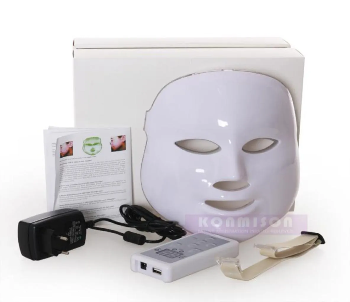LED Facial Mask 150pcs Led Lights PDT Pon Facial Mask 3 Lights Red Blue Green LED For Skin Rejuvenation Wrinkle Removal Facial 1171503
