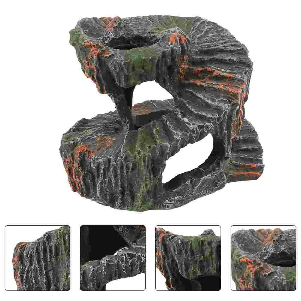 Décor réservoir Aquarium tortue plate-forme Reptile grotte cache se prélasser terrasse tortue accessoires décoration aménagement paysager escalade ornement