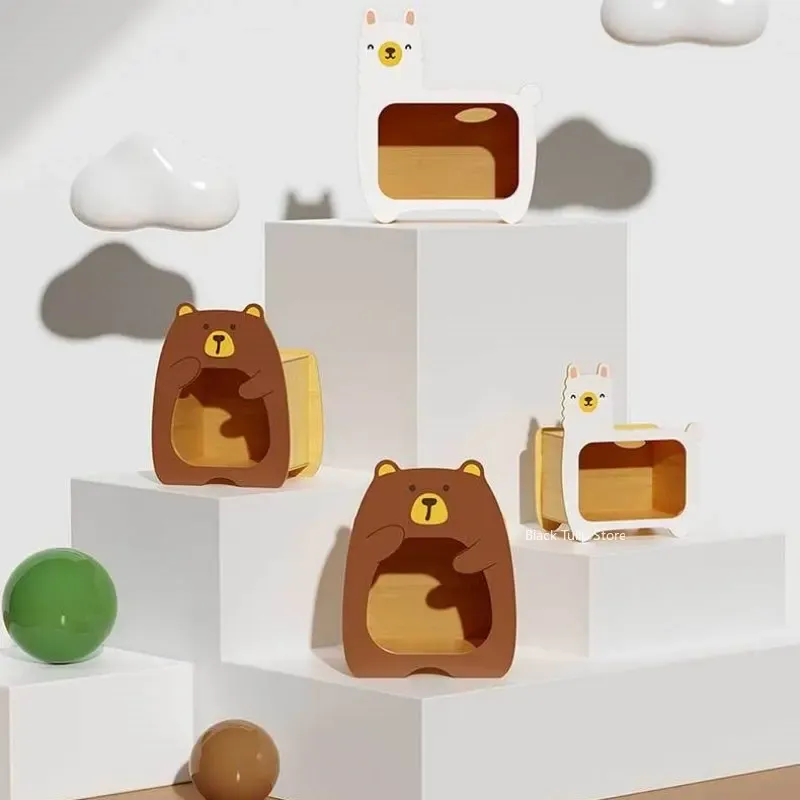 Burar hamster utgrävningsbox akrylmaterial söt styling demontera design lilla husdjurs skydd husdjur hem möbler hamstrar