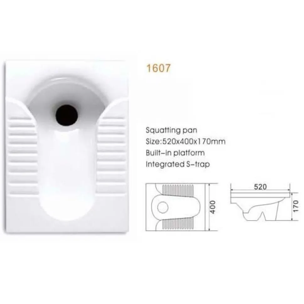 Squatting pan W C toilet 1607 Other Building Supplies Ceramic bathroom sanitary ware158a