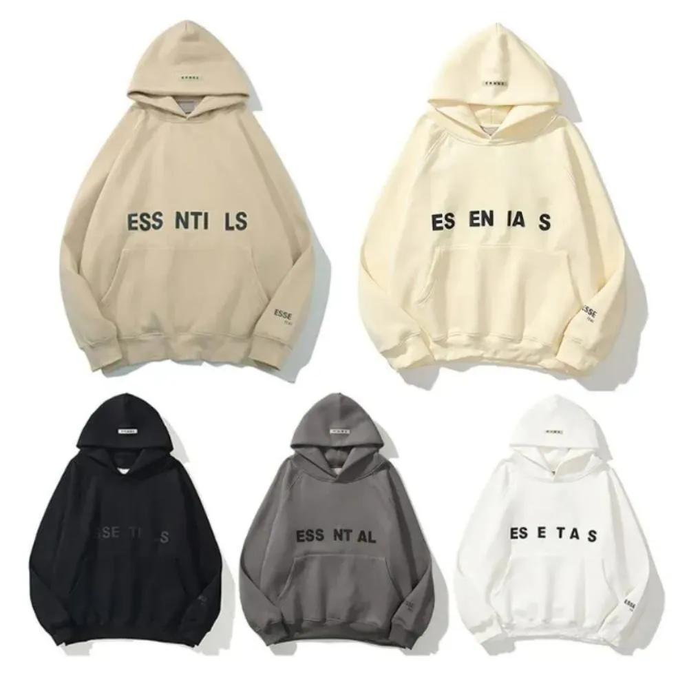 EssentialShoodie Erkek Kadın Tasarımcı Essentials Hoodie Sweatershirts Street Giyim Külot Sweatshirts Giyim Giyecek Giydir Kapşonlu Jumper Yüksek Kaliteli Sweatshirt