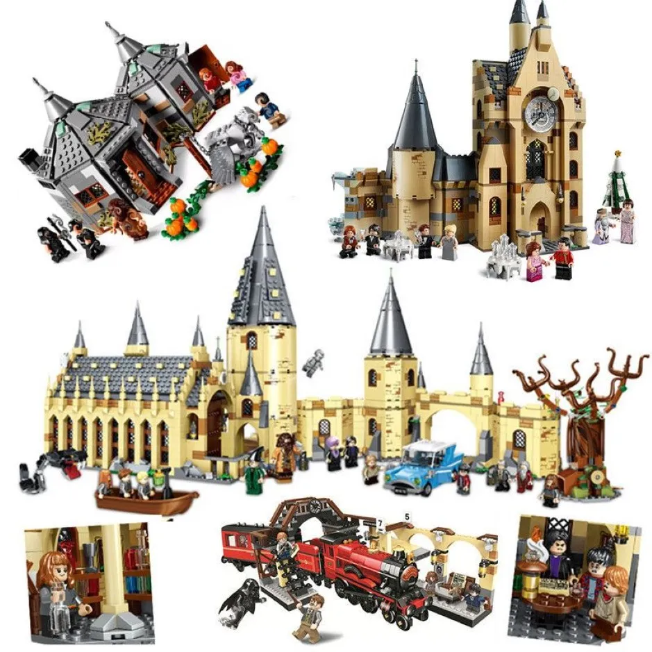 2020 Nya Magic Animals Castle Harried Building Blocks Brick Potter Cartoon Action Figur Toys Game Model Anime Gift for Children C264S