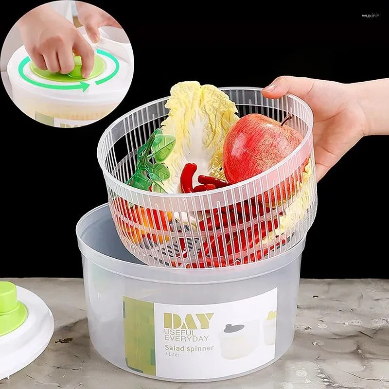 Bordmattor Vegetabilisk frukt Dehydrator tvättbassäng Drain Basket Dorkare Manual Hushåll Köksgadget