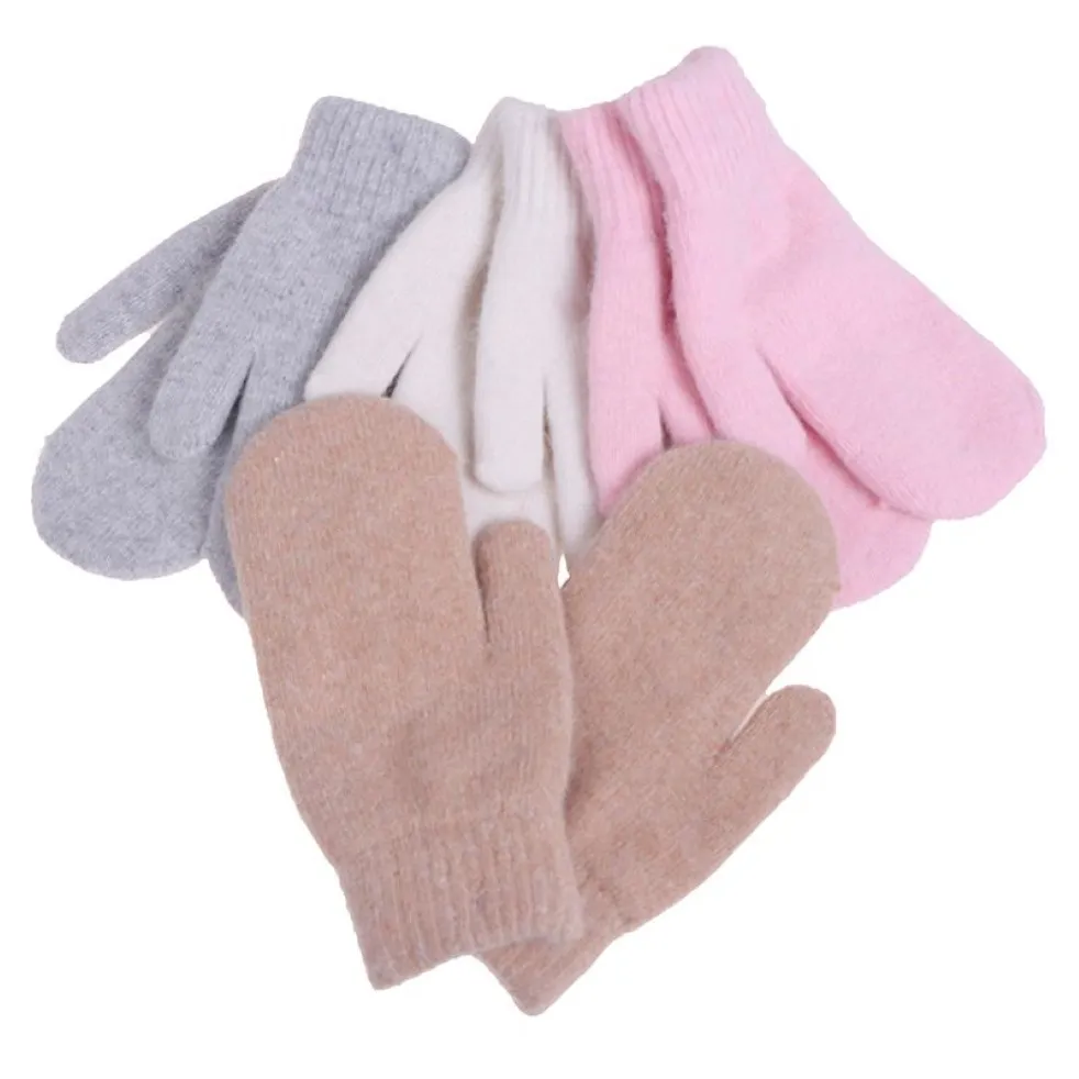 Fem fingrarhandskar 1Pair ull kvinnlig vinterkoreansk stil fast färg alla kvinnor flickor mittens253b