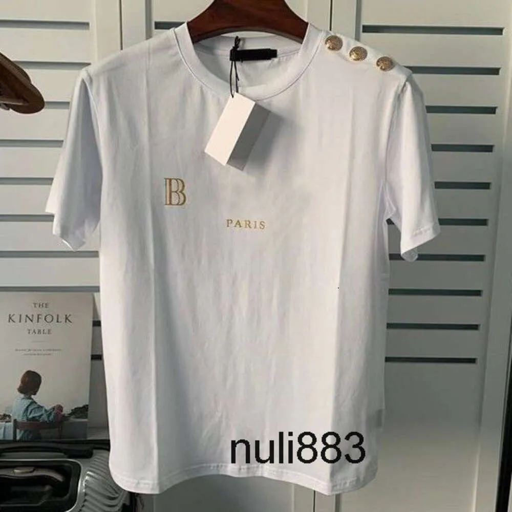 Quality S Balmanly Summer Ballmainly Shirt Fashion Ballman Balmin Red Letter Balmani Printing Black Tshirt High Designer Clothing Top Me Luxury Asian 6bgg