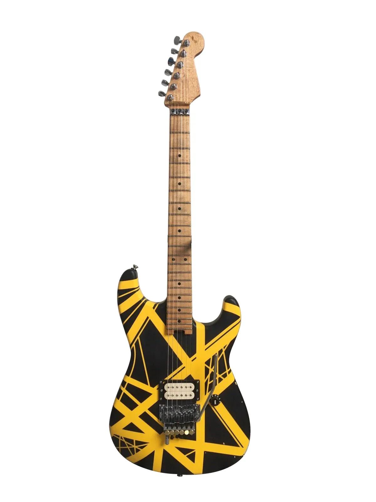 Bumblebee Black/Yellow Striped Series Relic Pup Floyd Rose Fat Bras Guitar electric guitars