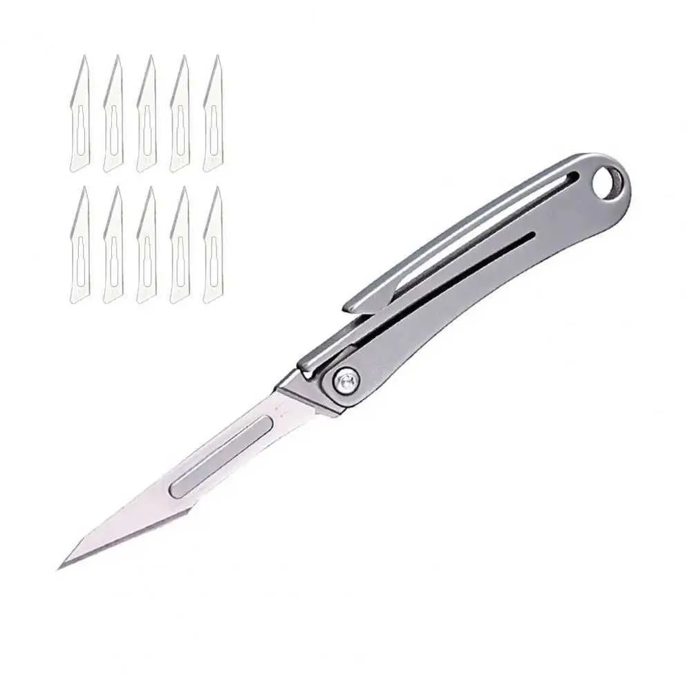 Camping Hunting Knives 1 Uppsättning knivar Mini Foldbar Universal Express Pocket Knife Survival Supplies Camping Equipment 240315