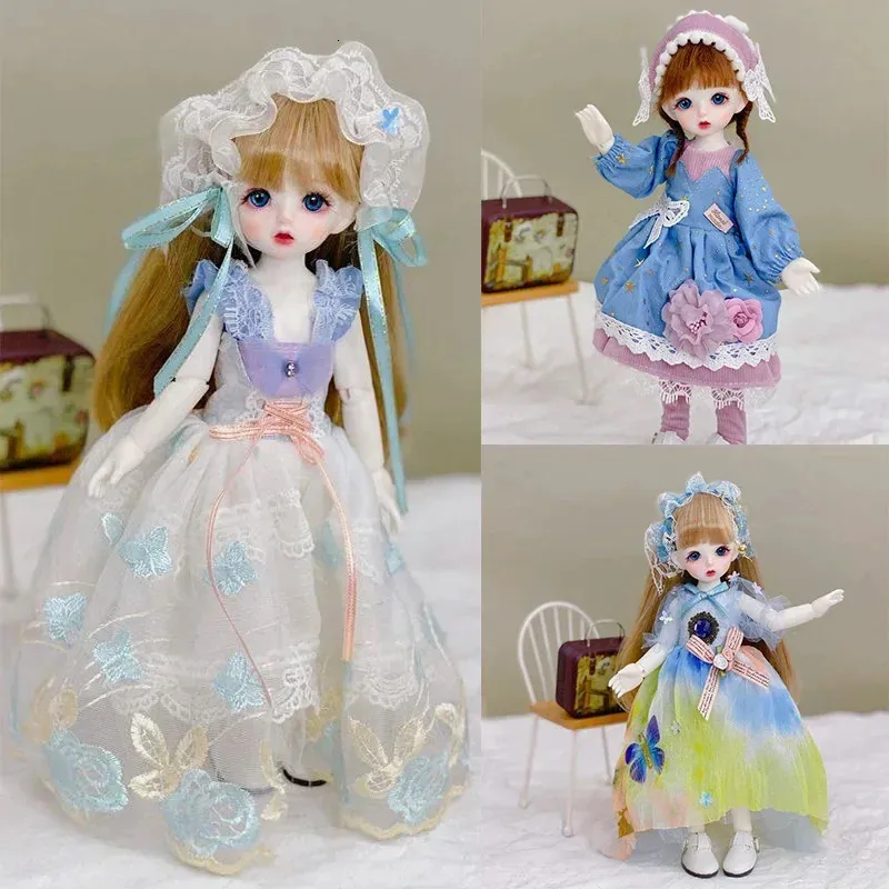 30 cm dollersättningskläder 16 BJD outfit Princess Accessories Toys for Girls 240311