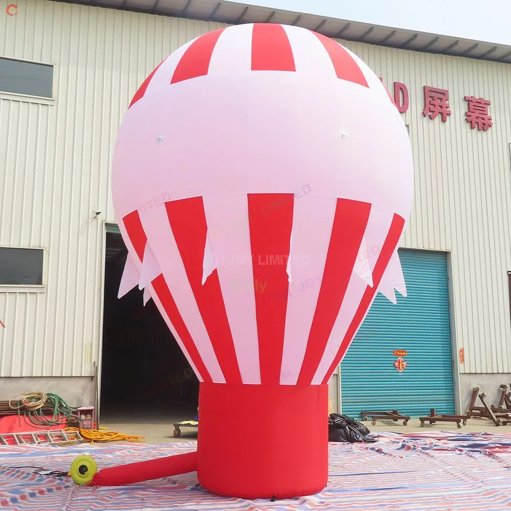 Aangepaste 10mH (33ft) met ventilator Outdoor gigantische opblaasbare grondballon te koop op het dak Opblaasbare reclame koude lucht grote ballon voor tentoonstelling of promotie