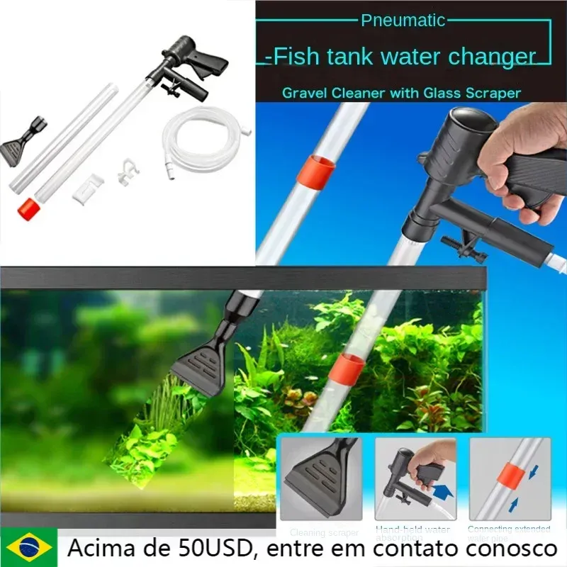 Tools 200MM pipe fish tank aquarium pneumatic sand washer fish tank water changer small large fish tank semiautomatic pumping