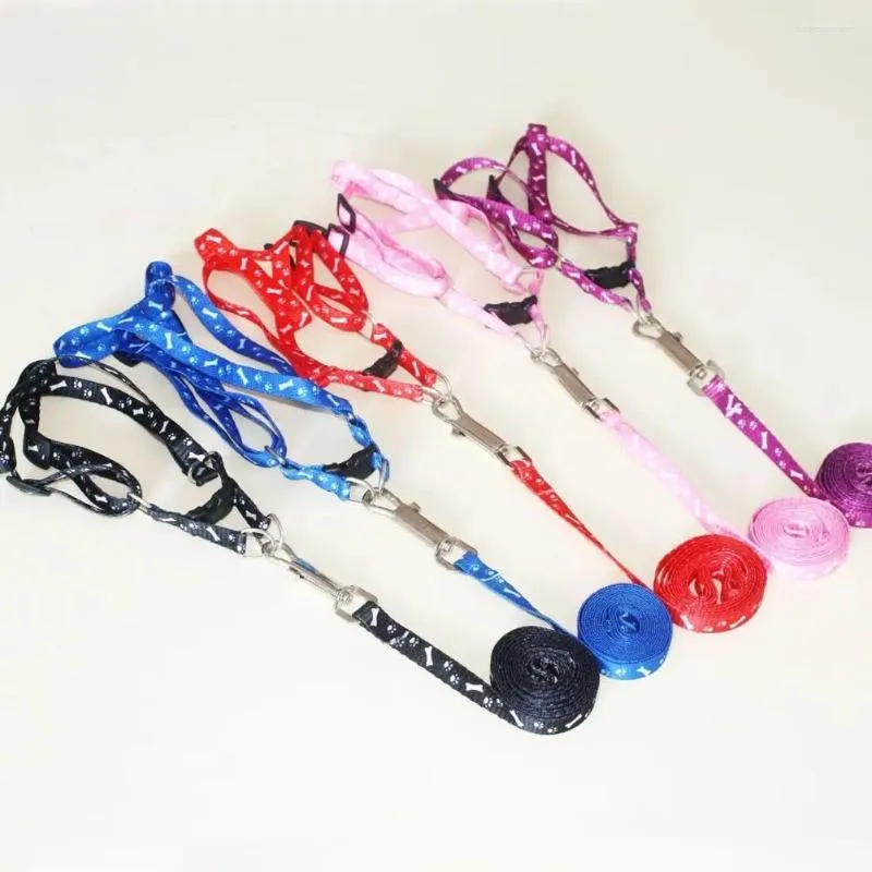 Dog Collars Safety Portable Leash Outdoor Playing Travel Dogs Pulling Rope Solid Color耐久性便利なファッションハーネスベスト