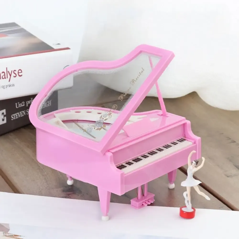 Boîtes faites à la main mini boîte de musique jouet élégant ballerine romantique girl music box exquisit mini piano music box en plastique gâteau décor de cuisson