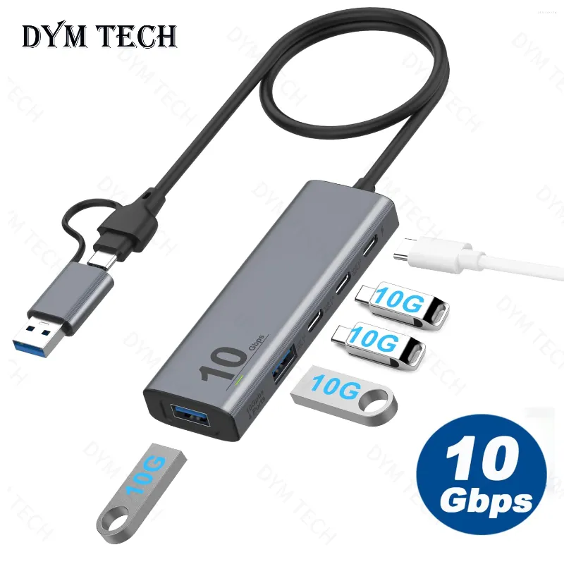 Hub 10 Gbps typu C 3.2 Gen2 rozdzielacz USB 4 port dla MacBook Pro Air Type Adapter