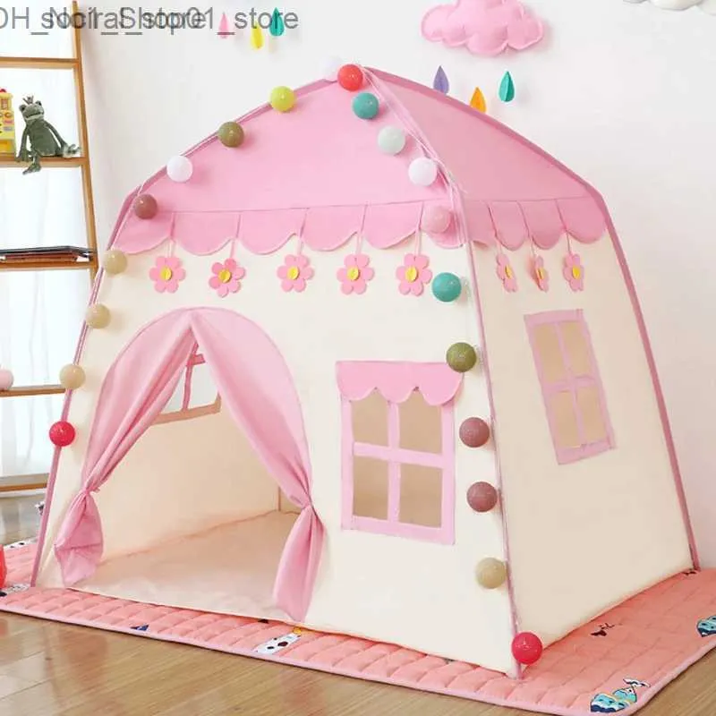 Zabawne namioty zabawki dzieci w pomieszczeniach zamek na zewnątrz zabawka Baby Princess game house kwiaty kwitnący chłopiec dziewczyna oversize hous
