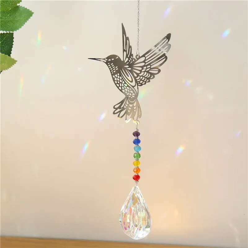 Decorações Crystal suncatcher prismas pendurados arco -íris janela janela de vento árvore de vida ar arte pendente decoração de jardim de pendente