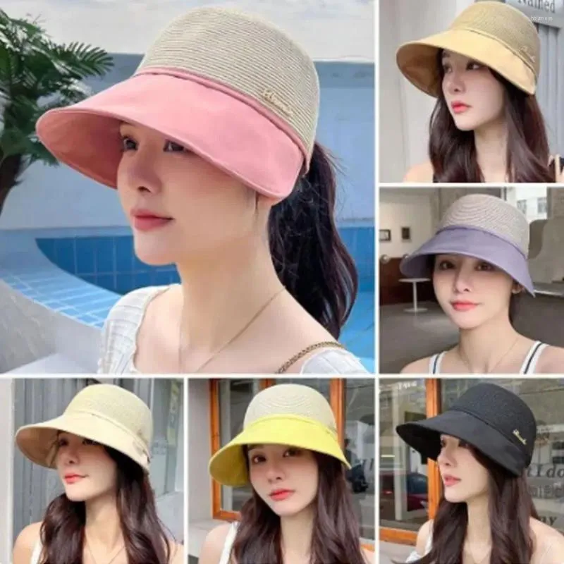 قبعات واسعة الحافة واقي من أشعة الشمس قبعة أزياء نساء قابلة للطي قابلة للطي قبعة شمس البيسبول أغطية البيسبول