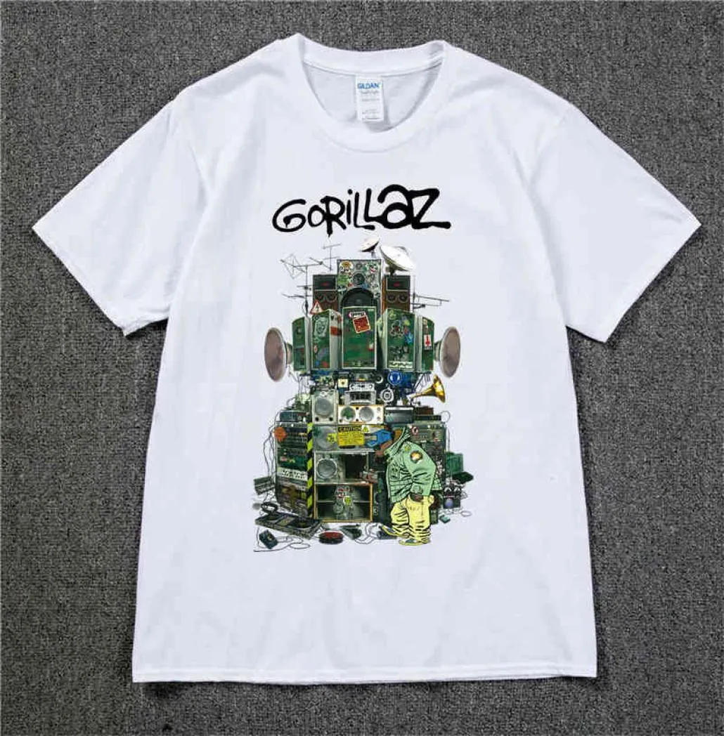 Gorillaz T-Shirt UK Rock Band Gorillazs T-Shirt HipHop Alternative Rap Musik T-Shirt The NowNow Neues Album T-Shirt Reine Baumwolle1345295