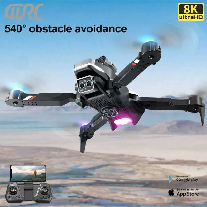 Дроны Новый мини-дрон 4K Профессиональный 8K HD-камера Дроны 540 Предотвращение препятствий Оптический поток RC Квадрокоптер Дрон Подарки ldd240313