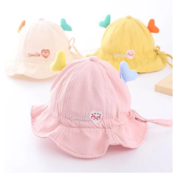 Chapeau de pêcheur pour bébé, chapeau de princesse fin et réglable pour fille et garçon, en pur coton, pare-soleil, printemps et automne