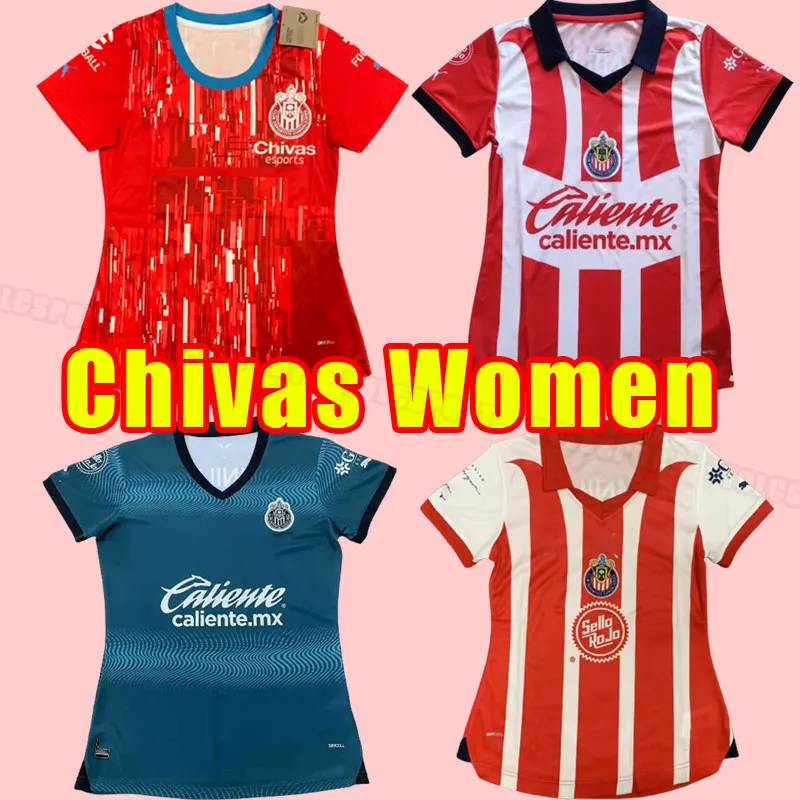 Donne 23 24 Chivas de Guadalajara Maglie da calcio 2023 2024 Liga MX A.Zaldivar Calderon J.Macias Brizuela A.Vega Ponce Alvarado Hombre Football Shirt Girl Third Home Third Home Home Third Home Home Casa Terza