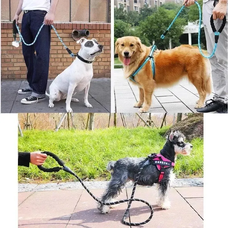 Dog Collars Tow Reflective Small Strong Pet 150/200/300cm Leashes Retriever Large Pull For Medium Golden Drag