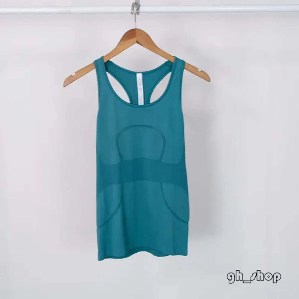 2024形の衣装lu lu yoga vestしっかりしたトレーニングバックレスシャツスポーツフィットネスタンクトップ女性アクティブウェアノースリーブセクシーなジムTシャー迅速な技術6120