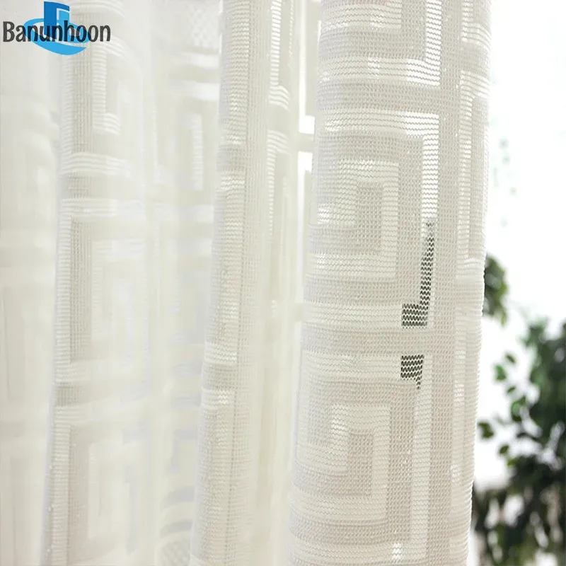 Cortinas dormitóriorio novo tule para sala de estar quarto estilo chinês cortinas gaze para janelas tecido casa têxtil sm18