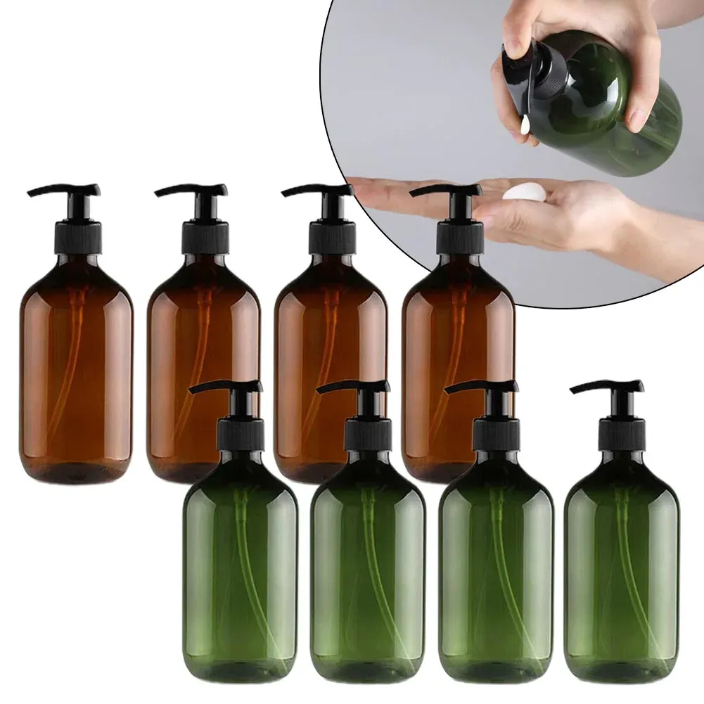 Flessen 4 stks spuitflessen 500 ml shampoo conditioner conditioner dispenser flessen badkamer plastic lege navulbare pomplotion flescontainers