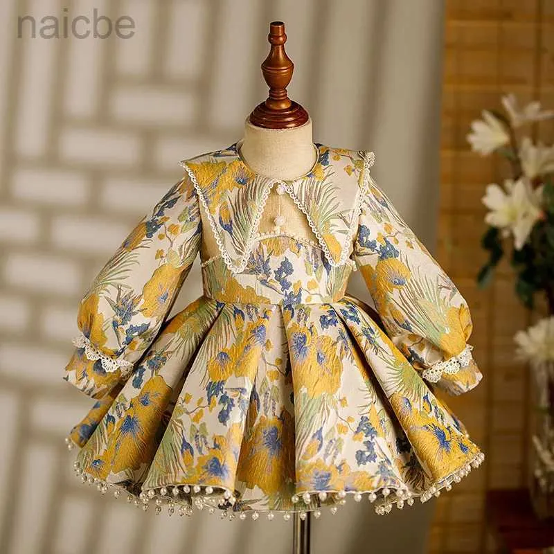 Robes de fille d'un an robe de banquet bébé attraper semaine robe de princesse chinois haut de gamme fleur nous ldd240313