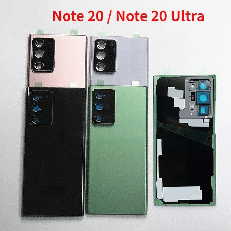 Back Battery Glass Cover Door Housing Replacement för Samsung Galaxy N20 Ultra bakre glas med logotyp