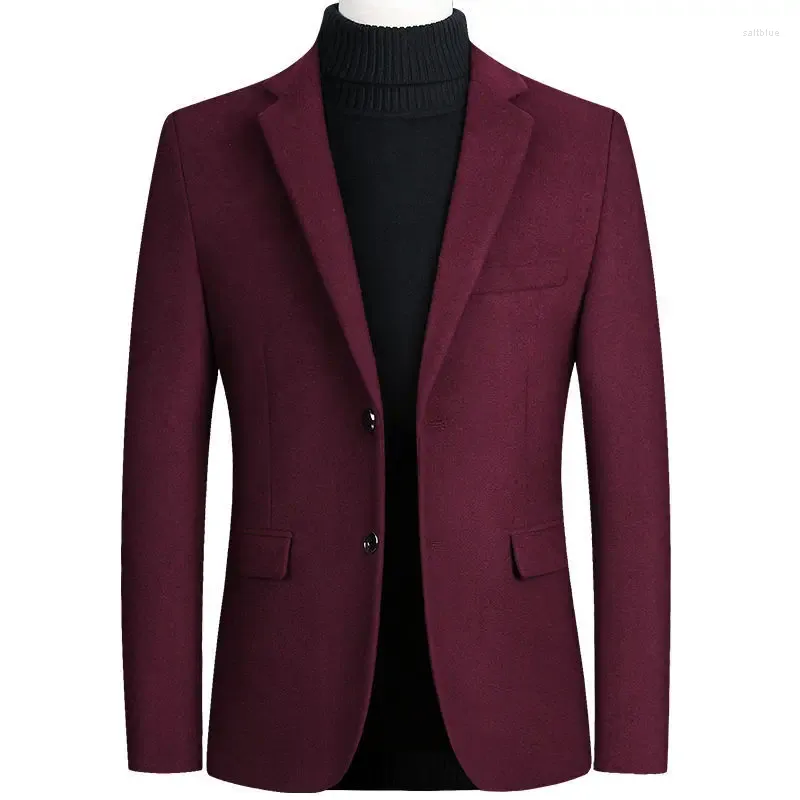 Abiti da uomo Blazer Giacca Cappotto Slim Fit Abito maschile in tinta unita Uomo formale addensato Uomo singolo Giacche da lavoro alla moda