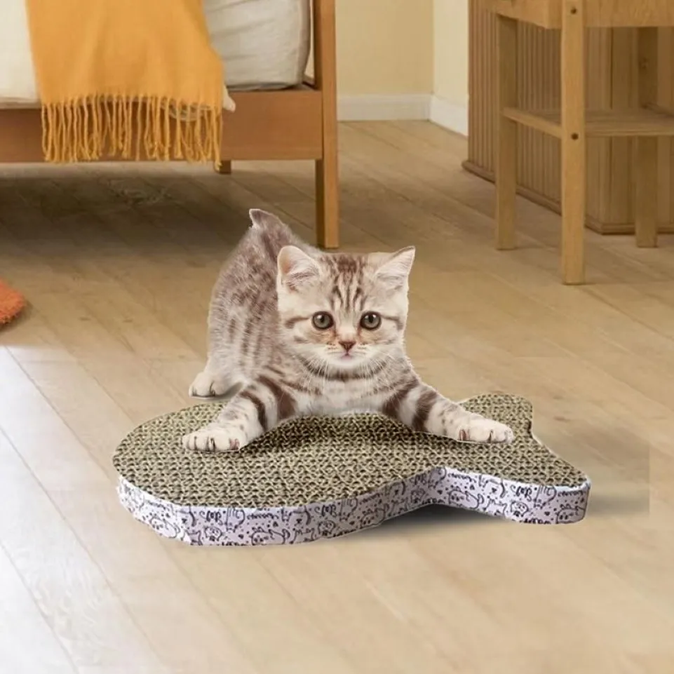 猫のおもちゃのおもちゃペットのスクラッチパッド波形のスクラッチポスト子猫紙猫粉砕ネイルスクレーパー2021 Toy281z