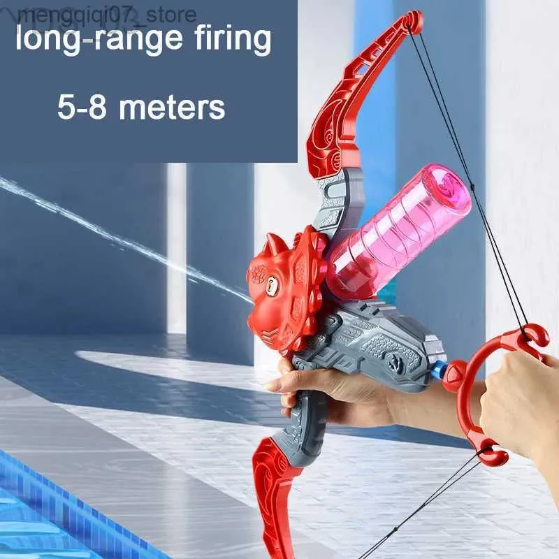 Sand Play Water Fun Gun Toys New Kid Game Bow and Arrow Water Gun Toy Childrens Pulling Water Gun Pool toy Beach in summer Outdoor Toys for Children Kid G YQ240307 L240313